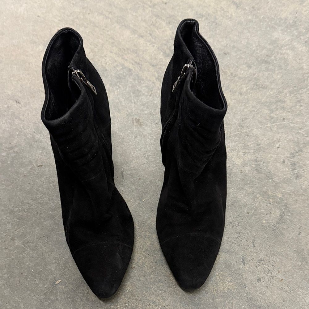 Prada Elegant Black Heeled Boots